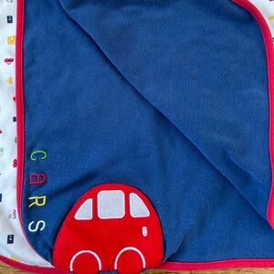 Vintage Y2K 2001 Gymboree Baby Boy Receiving Blanket Layette Cars Primary Color